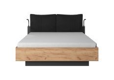 Łóżko z tapicerowanym zagłówkiem DENVER 1
