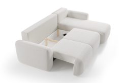 Urokliwa sofa narożna z funkcją spania codziennego podwójne sprężyny DAFNE 2