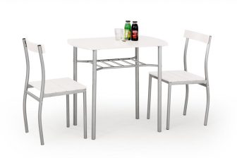 Biały stół z 2 krzesłami