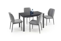 Stół rozkładany z 4 krzesłami tapicerowanymi HOSE 1