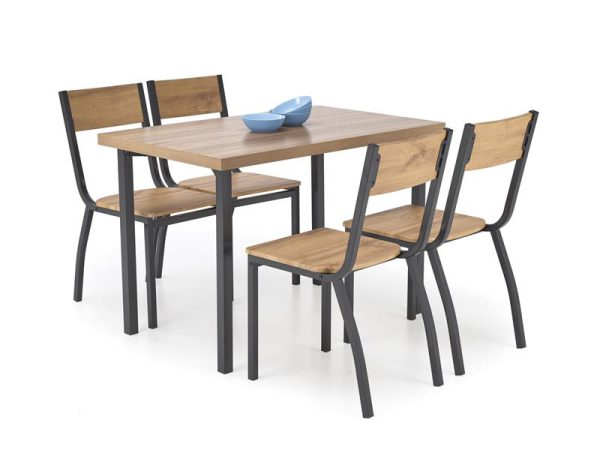 Tani loftowy stół z 4 krzesłami