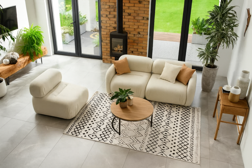 Mała sofa modułowa z fotelem