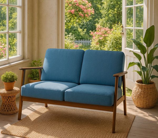 Mała sofa niebieska