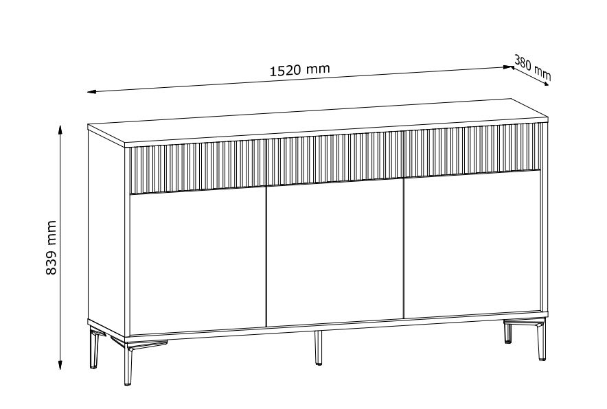 Komoda beż UNIVERSAL 152cm 2