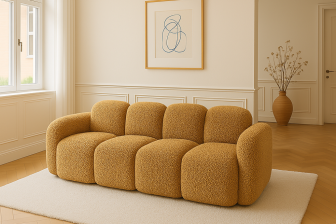 Sofa modułowa w tkaninie plamoodpornej