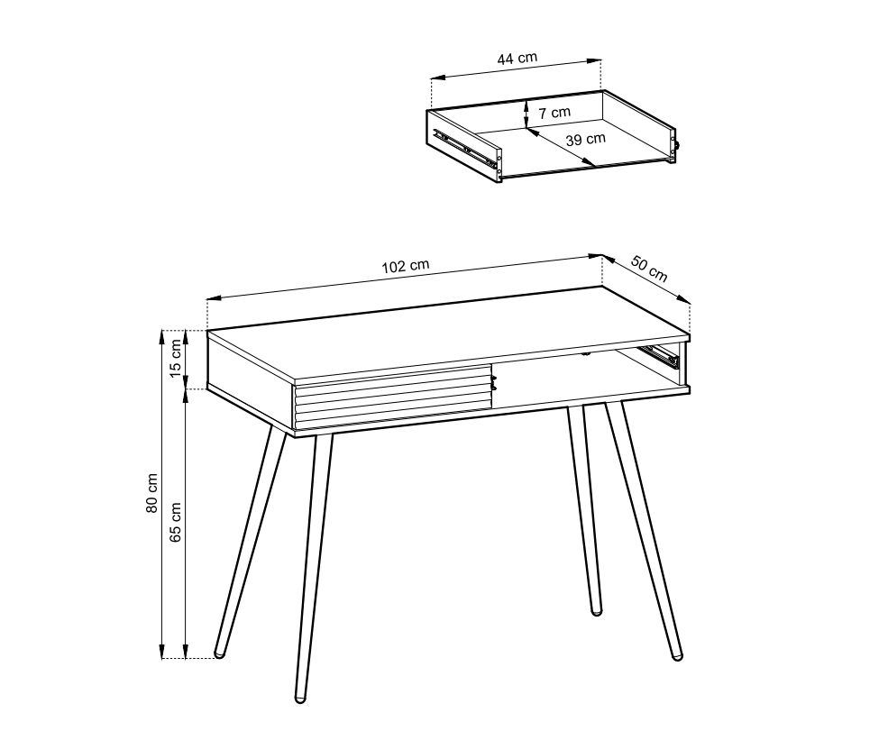 Czarna toaletka minimalistyczna HOMLA 2