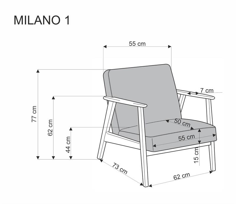 Fotel jasny beżowy MILANO 4