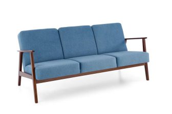 Niebieska sofa 3 osobowa