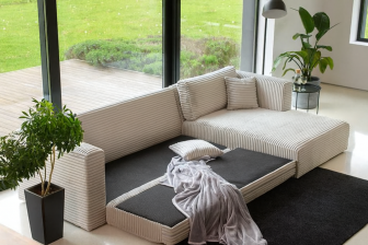 Sofa rogowa z wielkim materacem do spania LEGEND 1377 Sofa rpgowa z materacem do spania