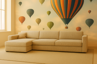 Sofa rofowa z materacem w tkaninie plamoodpornej