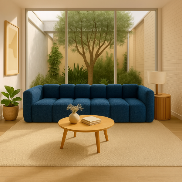 Cudowna sofa nierozkładana w tkaninie zmywalnej