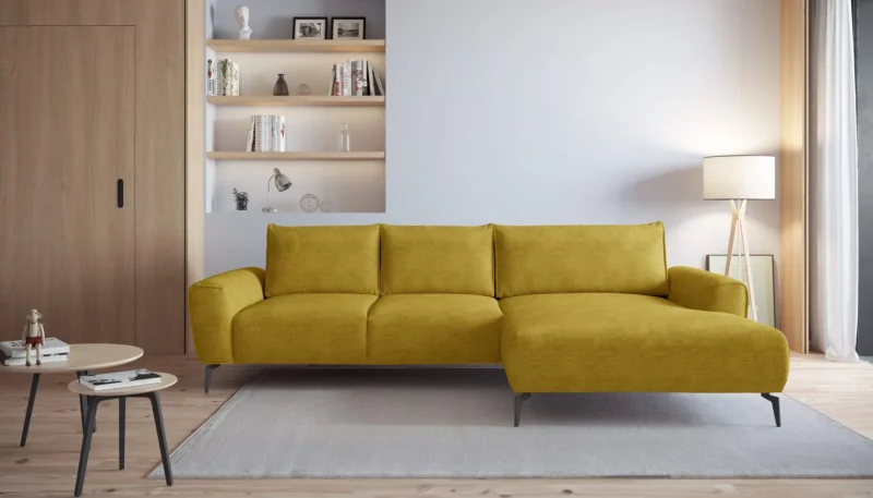 Kanapa narożna z funkcją spania z możliwością personalizacji materiału obicia