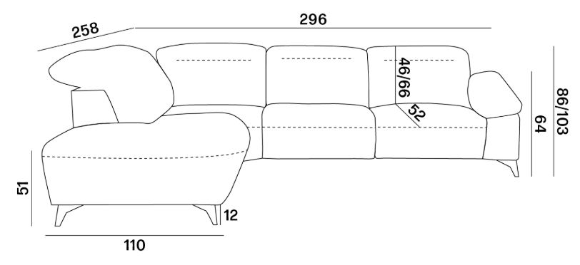 Duży narożnik z elektryczną funkcją relaks GRECO 1 14 Duży narożnik z elektryczną funkcją relaks GRECO 1 8