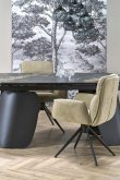 Niesamowity stół rozkładany z czarnego marmuru 180-260 cm FORUM 2