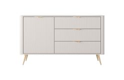 Beżowa komoda z obłymi bokami 138 cm MOCCA 2
