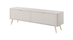Beżowa szafka RTV z obłymi rogami 163 cm MOCCA 1