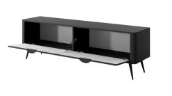 Czarna szafka RTV z obłymi rogami 163 cm MOCCA 4