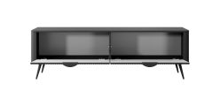 Czarna szafka RTV z obłymi rogami 163 cm MOCCA 3