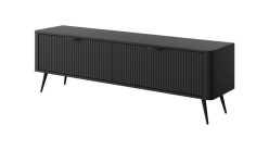Czarna szafka RTV z obłymi rogami 163 cm MOCCA 2