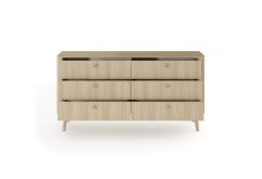 Komoda 6 szuflad wysoka dąb barista 163 cm VICTORIA 3