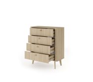 Mała komoda szufladowa dąb barista 88 cm VICTORIA 3
