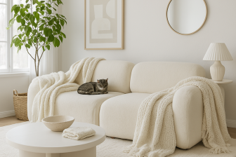 Mała sofa modułowa beżowa