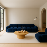 Ogromna sofa modułowa granatowa