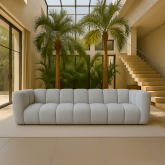 Szara sofa nierozkładana 3 osobowa premium