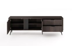 Szafka RTV ciemny brąz 195 cm AACHEN 3