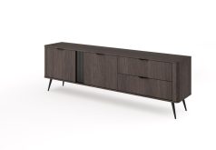 Szafka RTV ciemny brąz 195 cm AACHEN 1