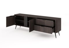 Szafka RTV ciemny brąz 195 cm AACHEN 2