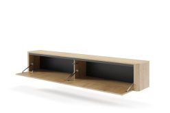 Wisząca szafka RTV dąb cremona 200 cm TRENDY 2