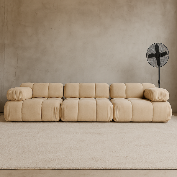 Beżowa duża sofa do siedzenia
