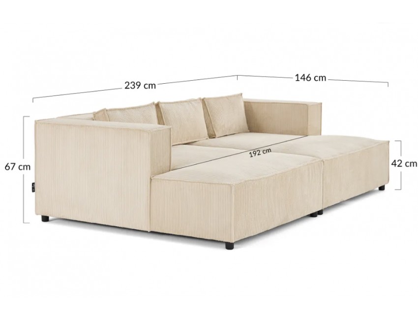 Głęboka sofa do salonu z poduchami MATEO 4