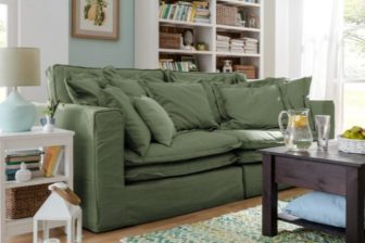 Sofa 4 osobowa z nieroegularnym siedziskiem