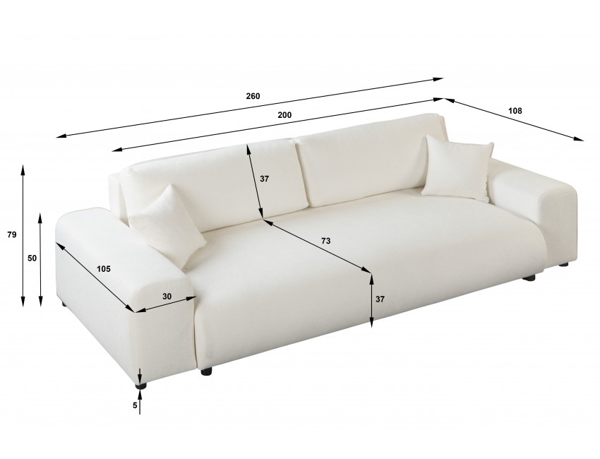 Sofa łatwo rozkładana do spania GRAND 7