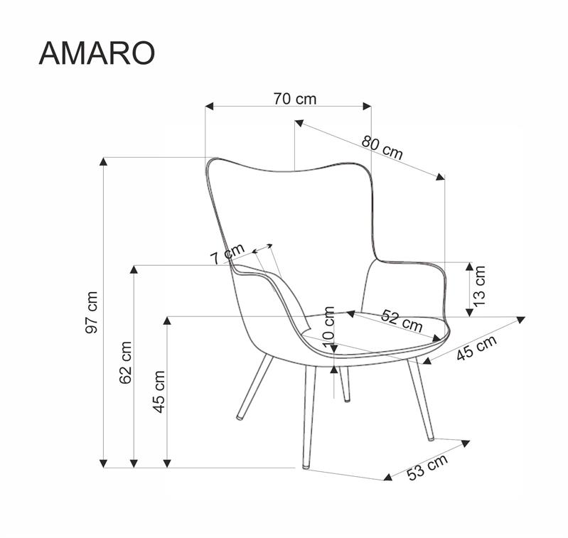Fotel tkanina w prążki AMARO - piękne kolory 8