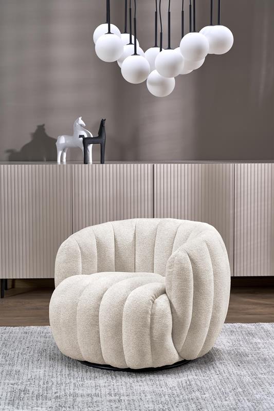 Okrągły fotel designerski do salonu