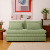 Wygodna sofa z materacem do spania codziennego i pojemnikiem