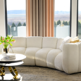 Sofa zaokrąglona AULA 6 16 Zaokrąglona symetryczna kanapa do salonu