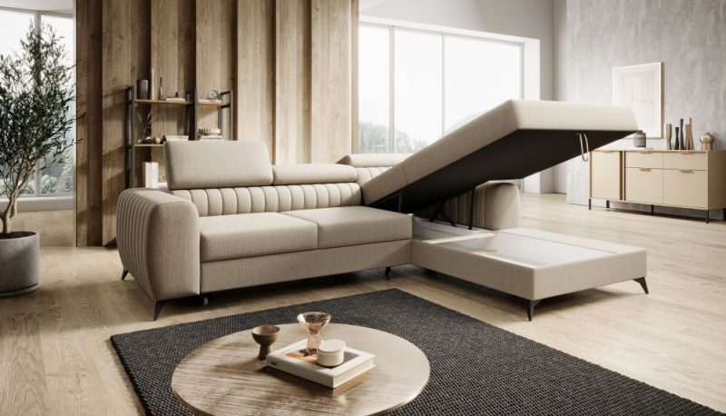 Jak zaplanować tanie meblowanie, żeby stworzyć przytulne i funkcjonalne wnętrze? 47 Tanie meblowanie domu z kanapą narożną