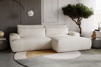 Tanie meblowanie z narożnikiem z funkcją spania