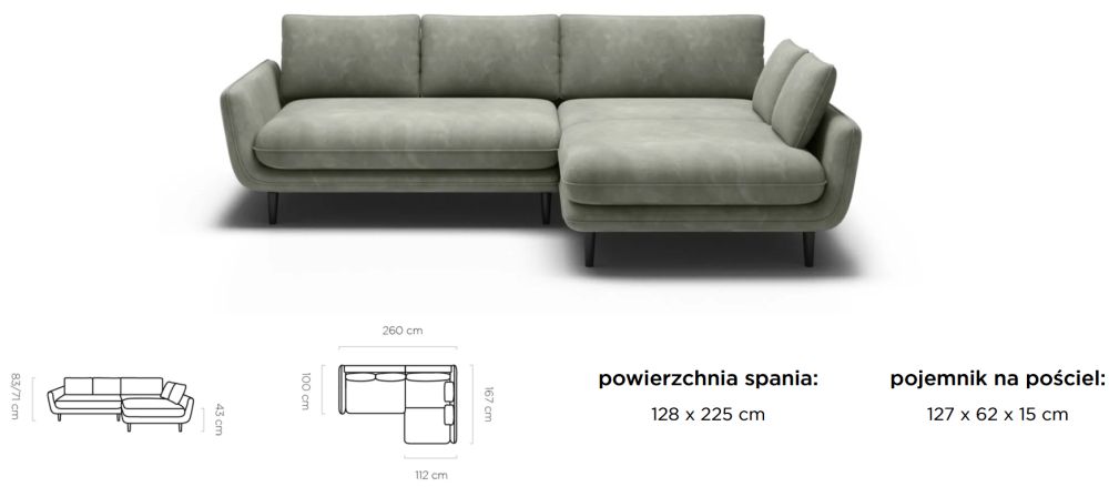 Atrakcyjny narożnik z funkcją spania MERADO 6 Atrakcyjny narożnik z funkcją spania MERADO 3