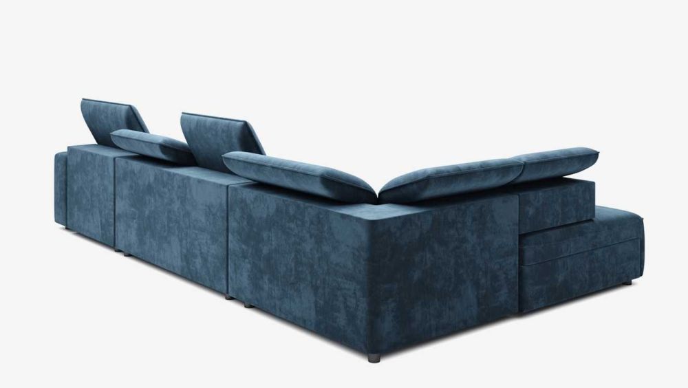 Elektryczna sofa w kształcie podkowy z funkcją spania LORANO 3 6