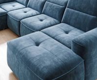 Elektryczna sofa w kształcie podkowy z funkcją spania LORANO 3 5