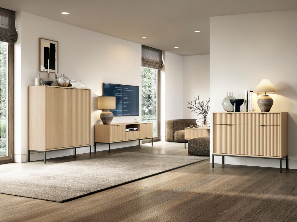 Frezowane meble do salu dąb vicenza