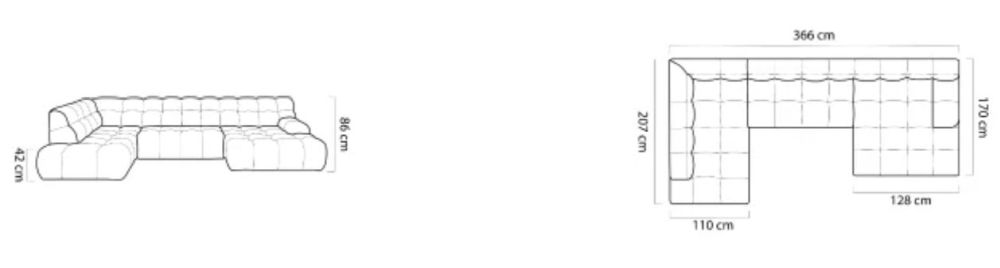 Narożnik U elektrycznie rozkładany BOSSA 3 10 Narożnik U elektrycznie rozkładany BOSSA 3 5