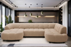 Narożnik U elektrycznie wysuwane siedzisko VOLARE 3 6 Wspaniały narożnik U z elektrycznie wysuwanym siedziskiem