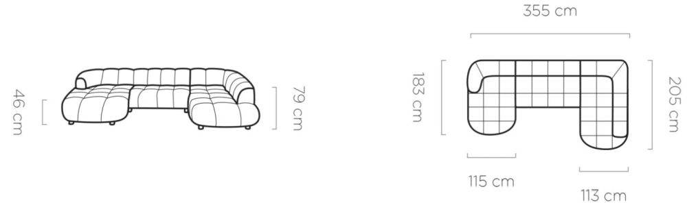 Narożnik U elektrycznie wysuwane siedzisko VOLARE 3 12 Narożnik U elektrycznie wysuwane siedzisko VOLARE 3 6