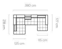 Narożnik U z funkcją spania i regulacją oparć ETERNO 8 Narożnik U z funkcją spania i regulacją oparć ETERNO 7